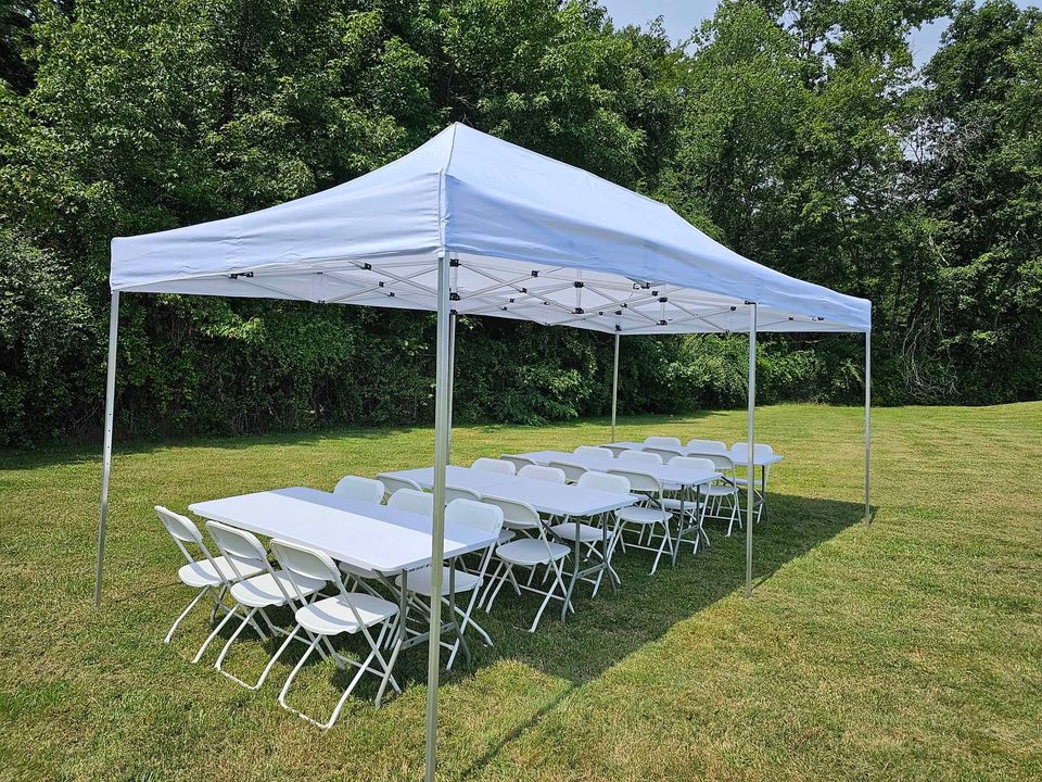 Backyard Party Tent Package | 10x20 Tent Tables & Chairs Rental