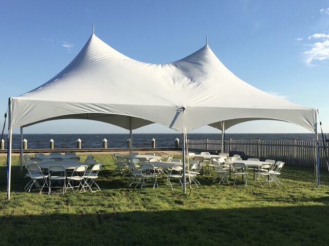 Cheers & Chill Package – 20x30 Tent With Tables & Chairs