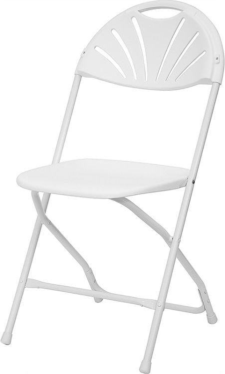 White Fan back Chairs
