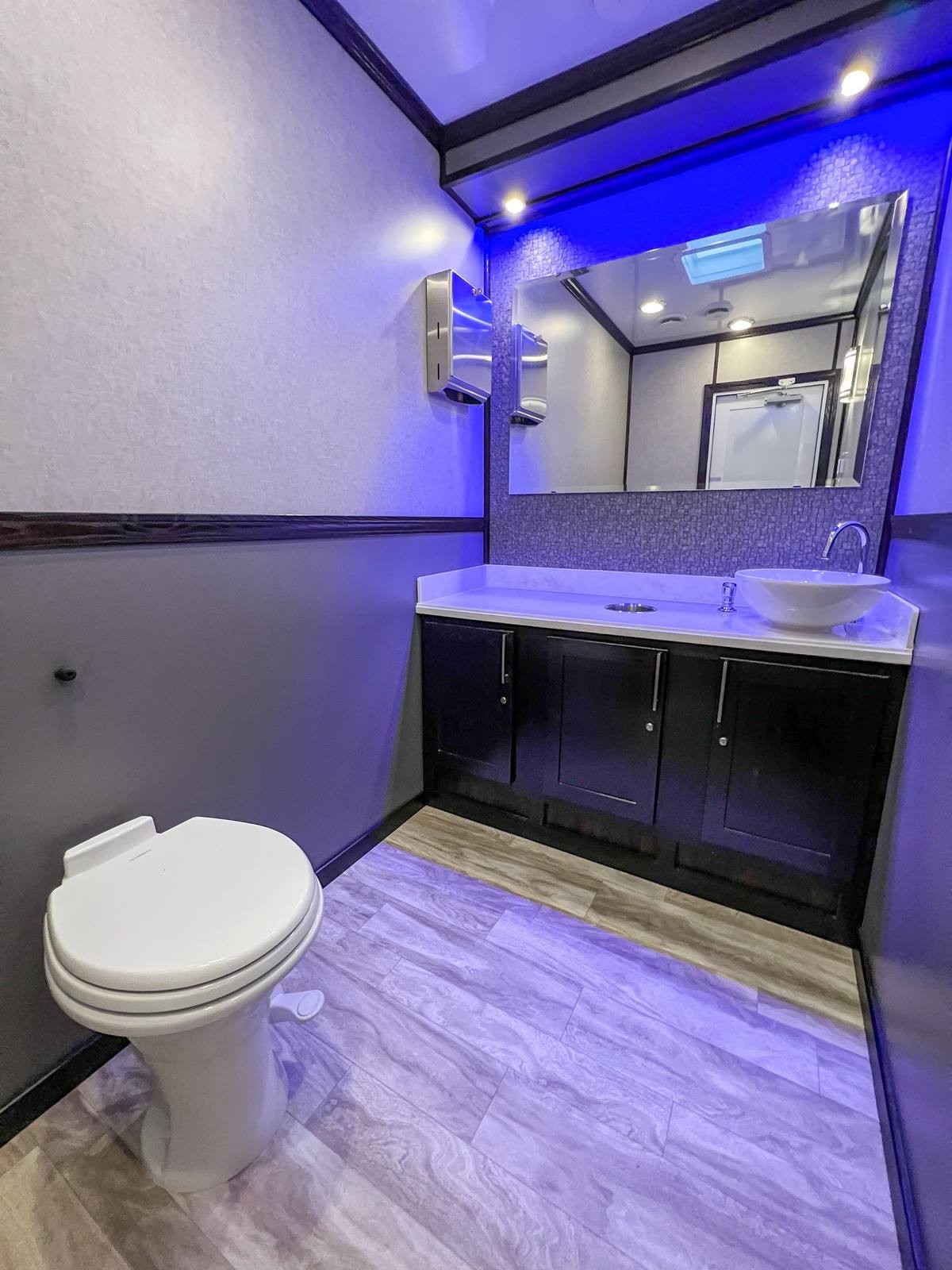 Luxury restroom trailer interior